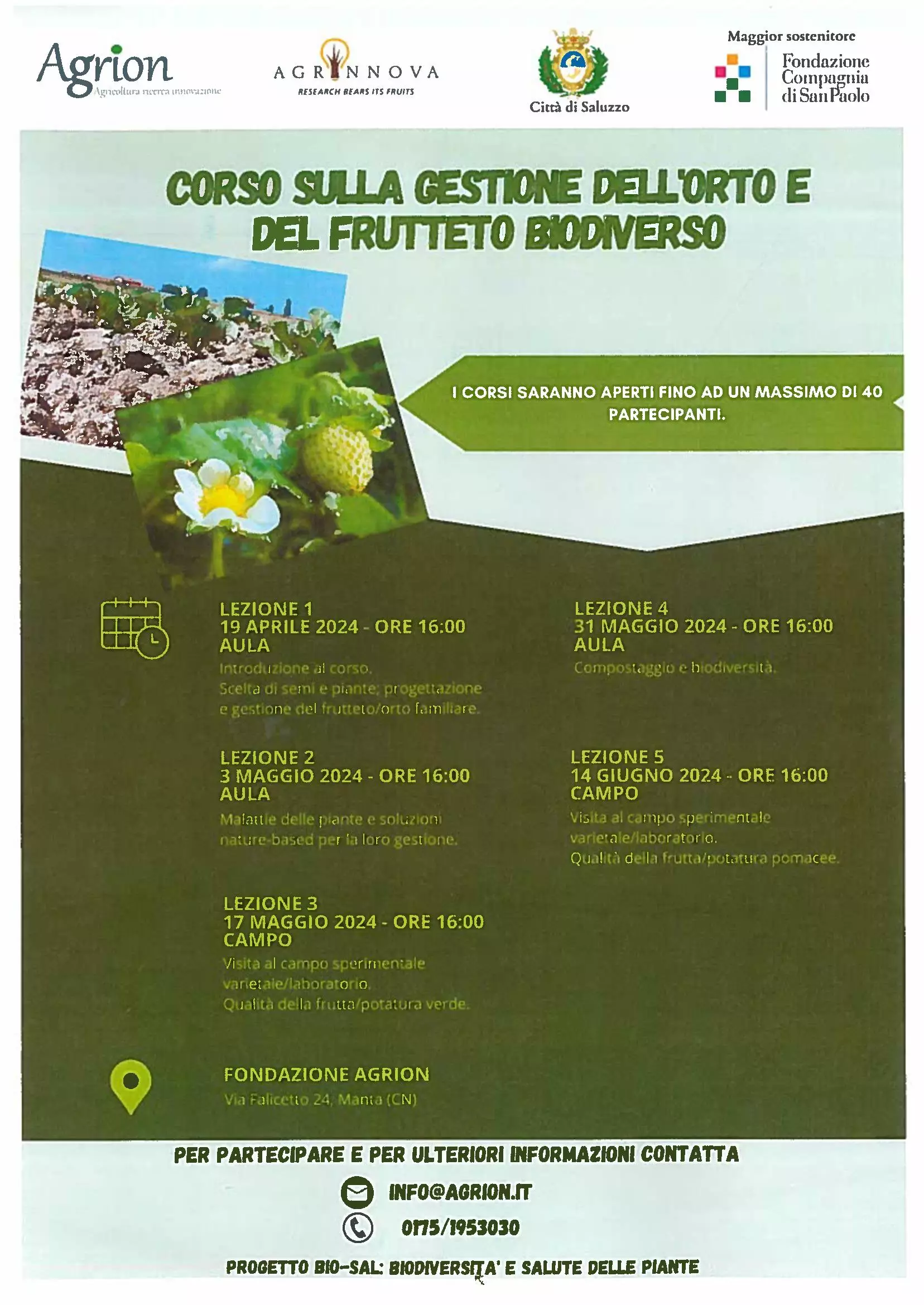 Corso gestione orto e frutteto