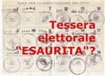 TESSERA ELETTORALE ESAURITA